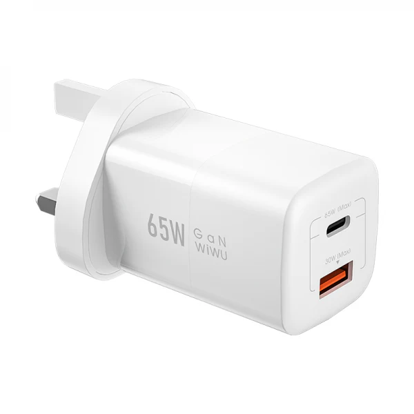 Second image of Wiwu Nano GaN 65W USB & USB-C White Charger / Charging Adapter
