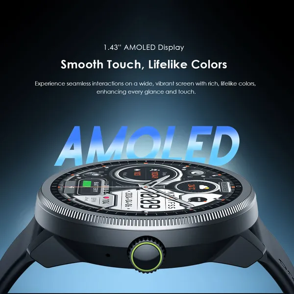 Second image of oraimo Watch 5R 1.43'' Amoled IP68 Smart Watch