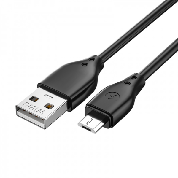 WIWU Pioneer Series Cable Wi-C001 A-M USB A to Micro USB Black | WI-C001-BLK